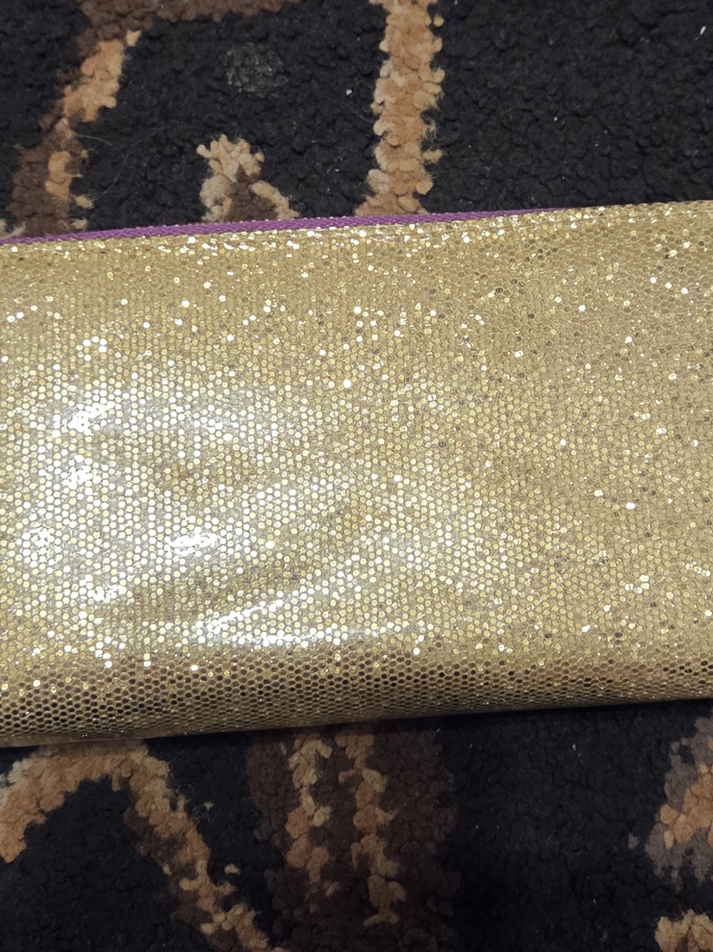 Gold Sequin Women's Clutch Bag